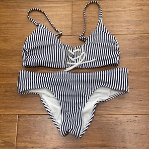 striped swimsuit